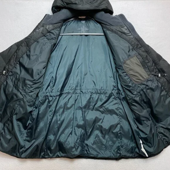 VINTAGE LL Bean Coat Womens 2X Black Goose Down Fill Puffer Hood Warm Jacket - Picture 7 of 13